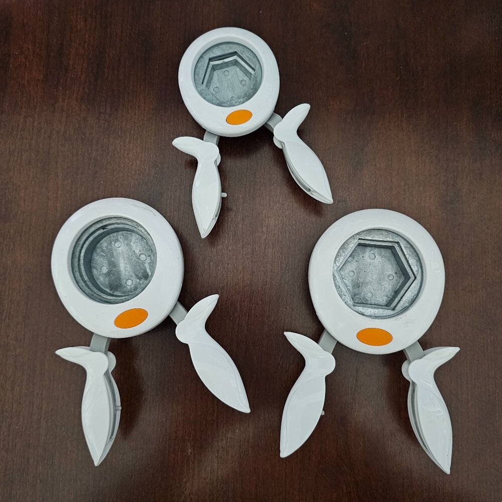 Fiskars Punch Lot – 1.5" & 2" Hexagon + 2" Circle Punch